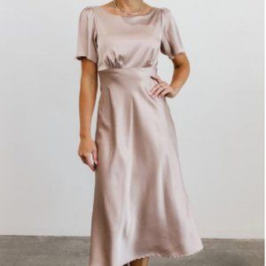 Baltic Born Dreya Satin Midi Dress Dusty Orchid